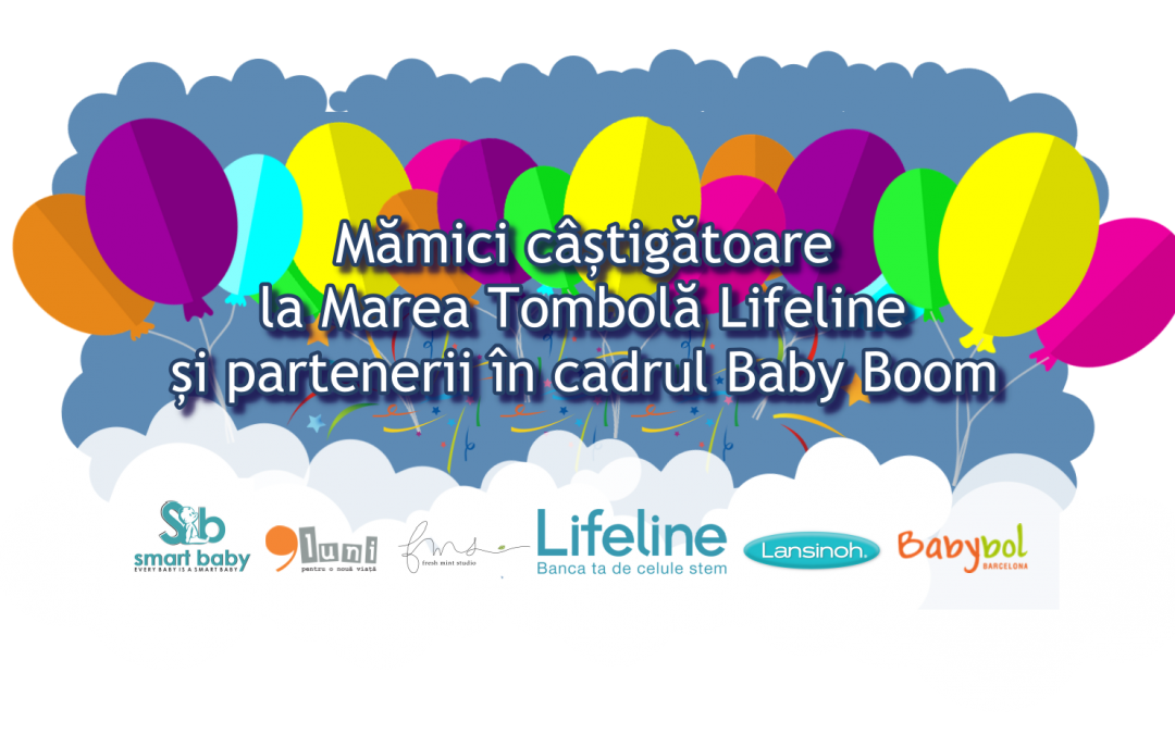 Mămici câștigătoare la Marea Tombolă Lifeline și parteneri în cadrul Baby Boom